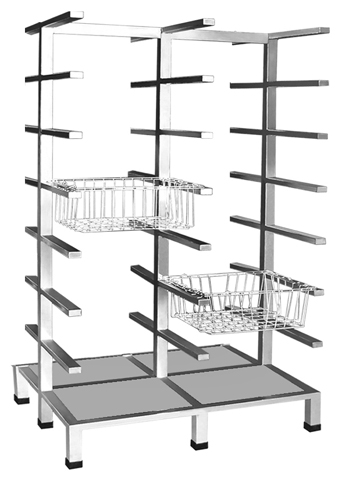 双列篮筐存放架