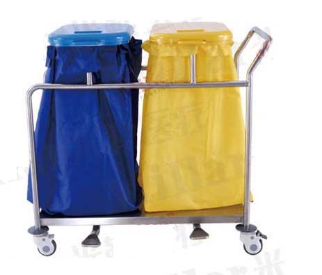 双列脚踏式污物车